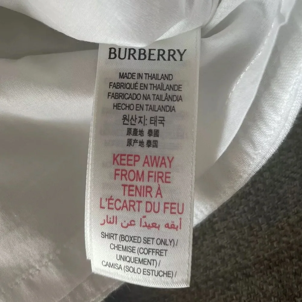 Burberry Baby Boy EKD 2-Piece Gift Set White 6M NWT Box